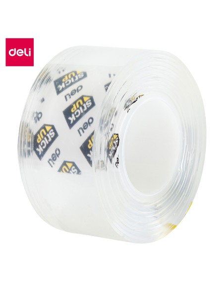 Kleeplint DELI kahepoolne 25.4mm x 1.5m läbipaistev