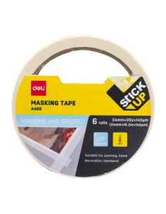 Maalriteip DELI 24mm x 18,2m 145mic valge