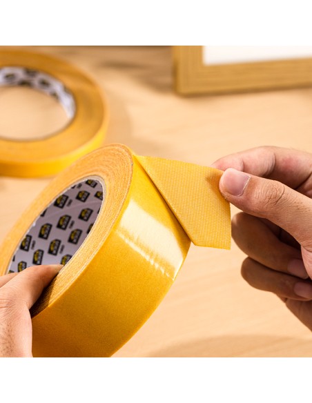 Tekstiilteip DELI 45mm x20m 280mic kahepoolne, pruun