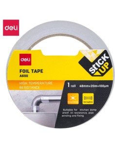 Foil Tape DELI 48mm*20m*100μm 1 roll silver