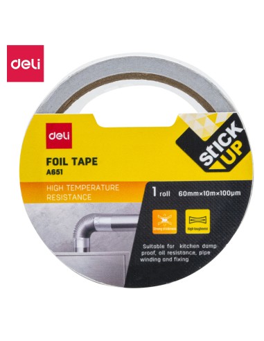 Foil Tape DELI 60mm*10m*100μm 1 roll silver
