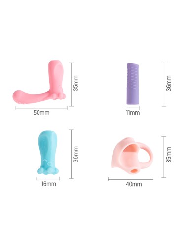 Sõrmekumm DELI 69358 harilikule pliiatsile, ergonoomiline, 4tk/pk blistris