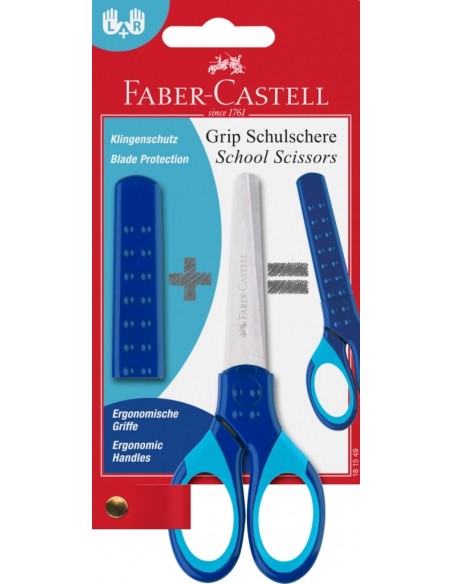 Käärid Faber-Castell Grip sinine laste