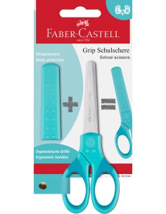 Käärid Faber-Castell Grip türkiis laste