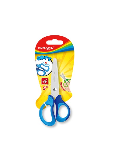 Käärid Keyroad 13cm, lastele, pehme käepide, ergonoomilised