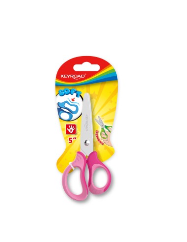 Käärid Keyroad 13cm, lastele, pehme käepide, ergonoomilised