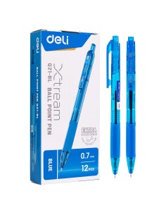Pastapliiats DELI Xtream 0.7mm kuul, 0.5mm joon sinine