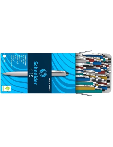Ballpoint pen Schneider K15 assorted barrel, blue