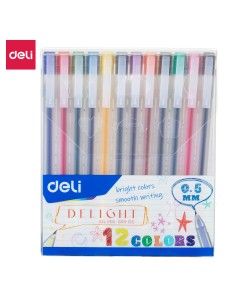Geelpliiatsite komplekt DELI Delight 0.5mm 12-värvi