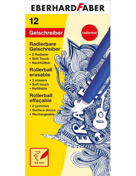 Geelpliiats EberhardFaber Erase it! 0.7mm kirjutab-kustutab sinine