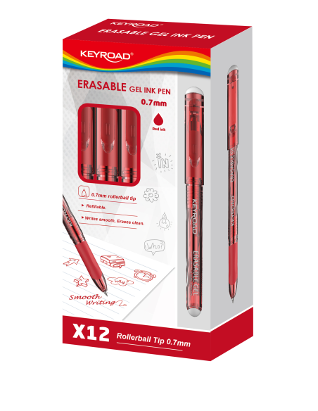 Geelpliiats Keyroad 0.7mm kirjutab-kustutab punane