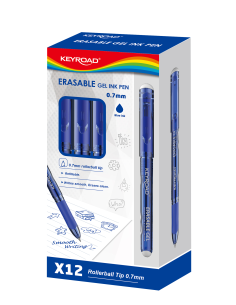 Erasable gel pen-blue color, 12pcs/color box