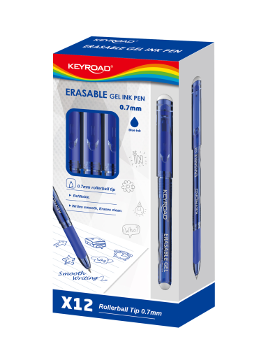 Geelpliiats Keyroad 0.7mm kirjutab-kustutab sinine