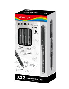 Geelpliiats Keyroad 0.7mm kirjutab-kustutab must