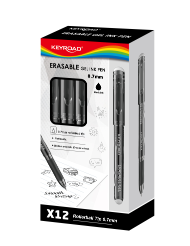 Geelpliiats Keyroad 0.7mm kirjutab-kustutab must