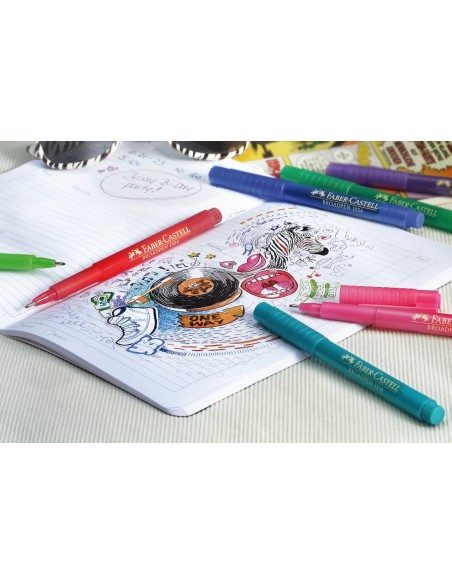 Faber-Castell Broadpen 1554 fineliner, 0.8mm, red