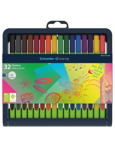 Fineliner Line-Up 0,4 Adjustable pencil case stand 32 pieces