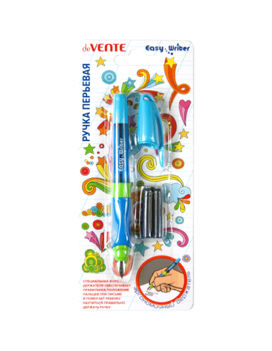 Sulepea deVENTE Easy Writer M ergonoomiline + 2 tindipadrunit sinine