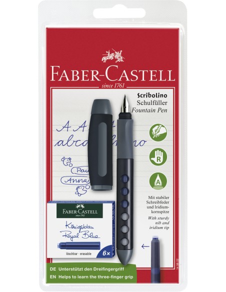 Sulepea Faber-Castell Scribolino sinine paremakäelistele blistris