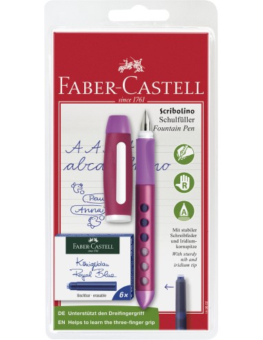 Faber-Castell Scribolino school fountain pen, right-hander, blue