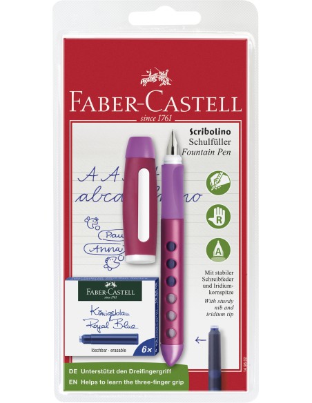 Sulepea Faber-Castell Scribolino sinine paremakäelistele blistris