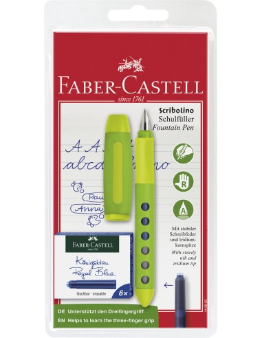 Sulepea Faber-Castell Scribolino sinine paremakäelistele blistris