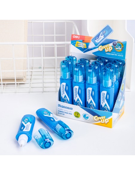 School Correction Fluid DELI 12ml (0.40 FL OZ) BLUE