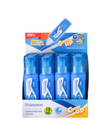 School Correction Fluid DELI 12ml (0.40 FL OZ) BLUE