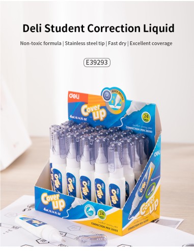 School Correction Fluid DELI 4ml WHITE