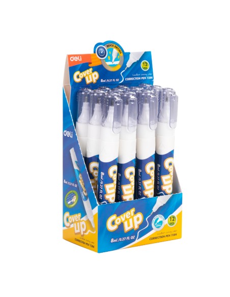 Korrektuurpliiats DELI 8ml metallotsaga