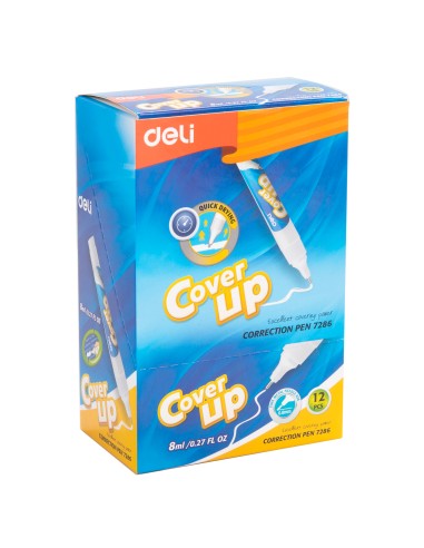 School Correction Fluid DELI 8ml ASST.