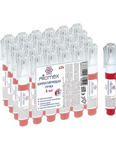 Korrektuurpliiats Attomex 6ml metallotsaga