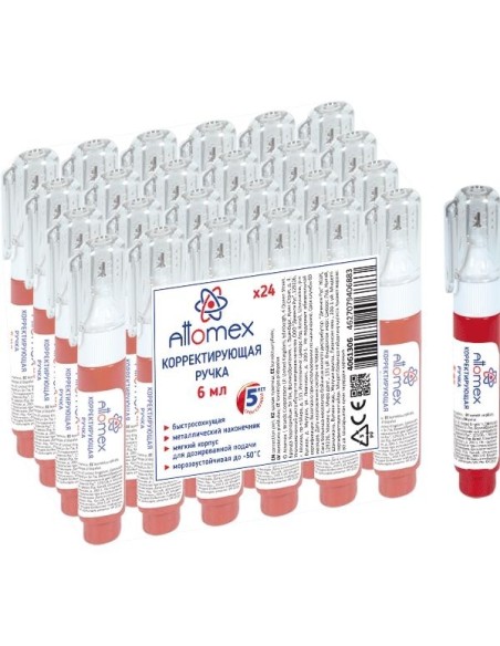 Korrektuurpliiats Attomex 6ml metallotsaga