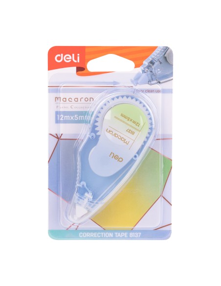 Korrektuurlint DELI Macaron 5mmx12m assortii