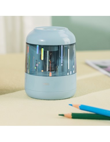 Electric Pencil Sharpener DELI for graphite pencil φ6.9-8mm blue