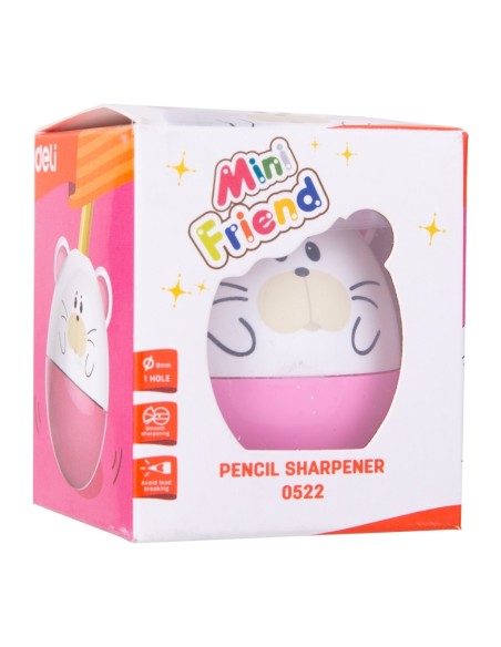 Pencil Sharpener Deli 1-hole w/canister assorted