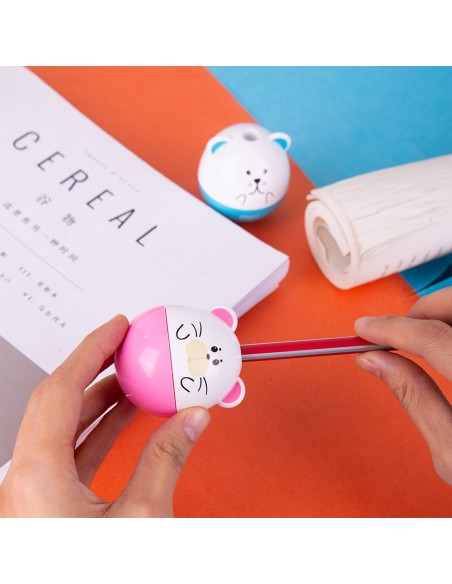 Pencil Sharpener Deli 1-hole w/canister assorted