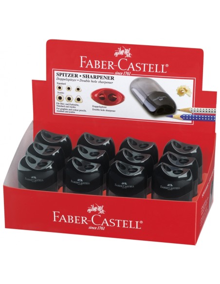Pliiatsiteritaja Faber-Castell kogujaga 2-ava, must