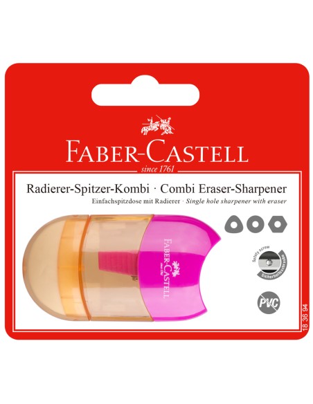 Combi eraser-sharpener pink BC (J.S)
