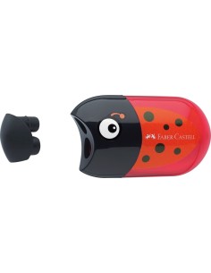 Faber-Castell Animal motif twin sharpening box with eraser, motif ladybird 2