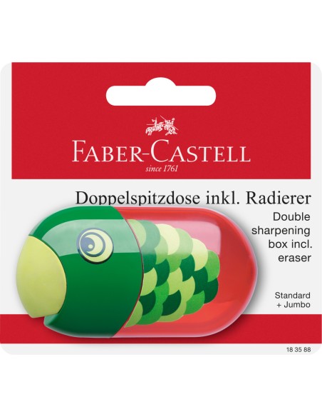 Double hole sharpener fish incl. eraser