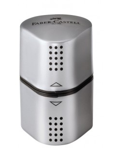 Faber-Castell Grip 2001 trio sharpening box, silver