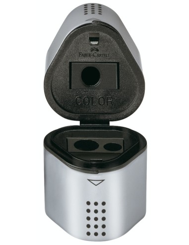Faber-Castell Grip 2001 trio sharpening box, silver