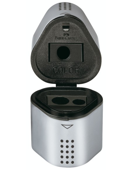 Faber-Castell Grip 2001 trio sharpening box, silver