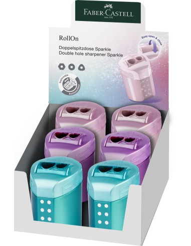 Double hole sharpener box RollOn Sparkle