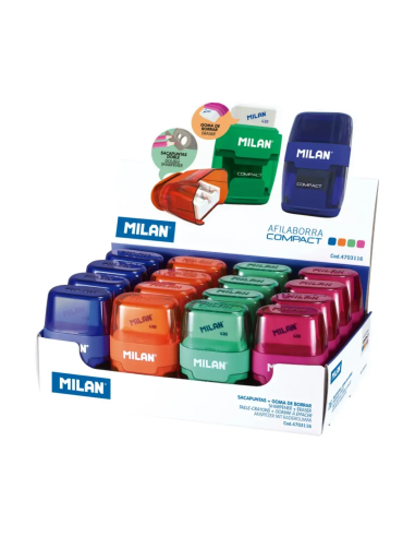 Sharpener MILAN + eraser Compact