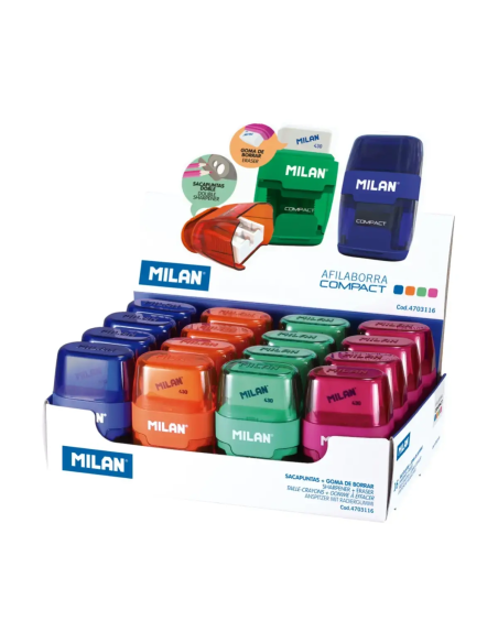 Sharpener MILAN + eraser Compact