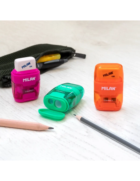 Sharpener MILAN + eraser Compact
