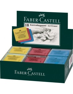 Faber-Castell Kneadable Art Eraser, yellow, red, bue 2