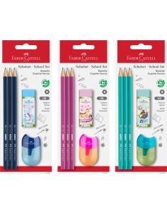 Harilik pliiats Faber-Castell 1111 HB koolikomplekt värviline